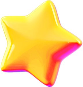 Ilustração em 3D de estrela.